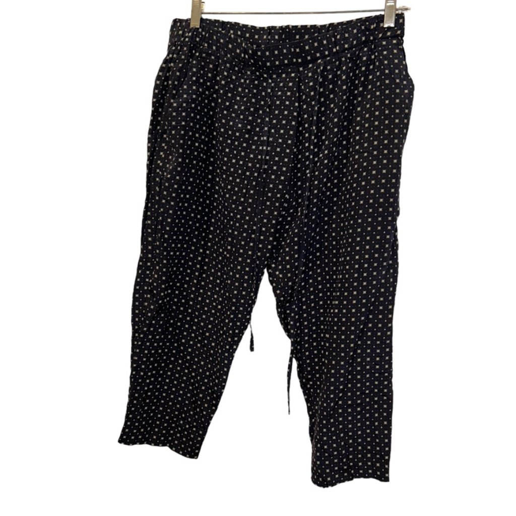 Phillip Lim 3.1 Blue White Starburst Stars Print Drawstring Cropped Pant